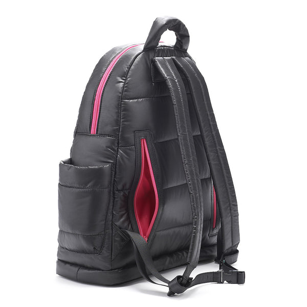Backpack Baby Diaper Bag - Black and Pink L