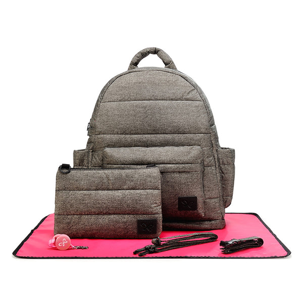 Backpack Baby Diaper Bag - Heather Gray XL