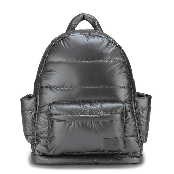 Backpack Baby Diaper Bag - Metallic Gray L